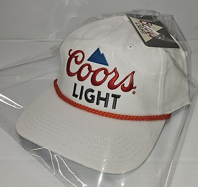 #ad Coors Light Beer Officialy Licensed Snapback Hat OSFA White NEW w Tags $18.96
