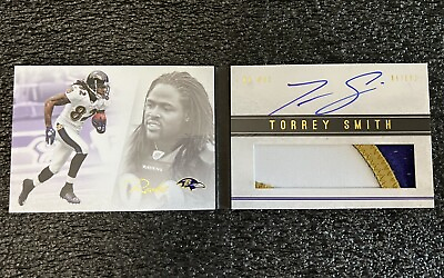 #ad 2012 Panini Playbook #134 Torrey Smith RPA Rookie Jersey Patch Auto Booklet # 49 $38.49