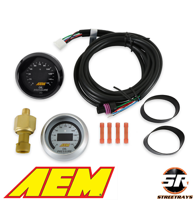 #ad AEM 30 4407 LED Digital Oil amp; Fuel Pressure 52mm 2 1 16” Gauge 0 150 psi $219.95