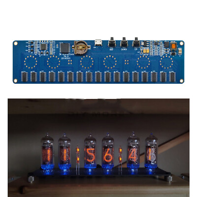 #ad DIY IN14 Nixie Tube Clock Module Digital 24 Hour Display Vintage Retro Board Kit $35.14