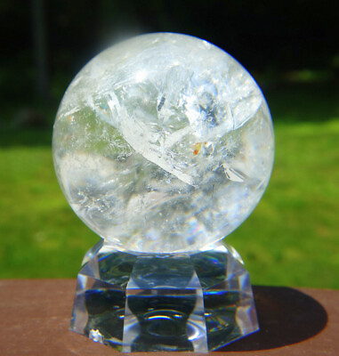 #ad Quartz Sphere Crystal Ball with Rainbow Brazil $118.00