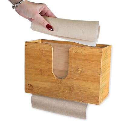 #ad Organic Bamboo Paper Towel Dispenser Kitchen or Bath New $33.23