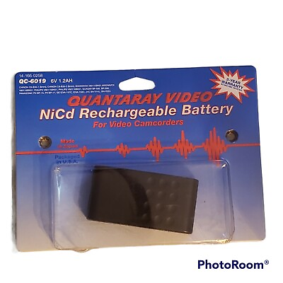 #ad NEW Rechargeable Camcorder Replacement Battery By Quantaray 6V 1.2 AH $10.00