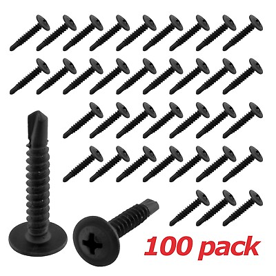 #ad #ad 100 500 Black Phosphate Phillips Wafer Head Self Tapping Drilling Screws 1quot; inch $18.99