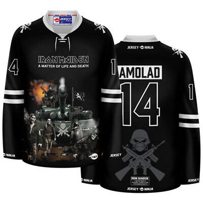 #ad Iron Maiden A Matter of Life and Death SUB Hockey Jersey $149.95