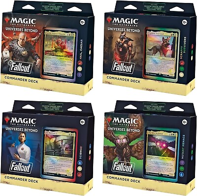 #ad Fallout Commander Deck Set of 4 MTG Magic the Gathering Brand New Sealed $164.88