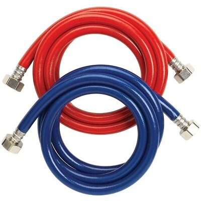 #ad Homewerks 3 4quot; FHT x 3 4quot; FHT x 72quot; High Burst Washing Machine Fill Hose Pair $15.00