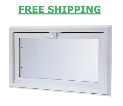 #ad 31.75 x 15.75 in Window w Screen Basement Standard Glass Double Pane Replacement $130.82