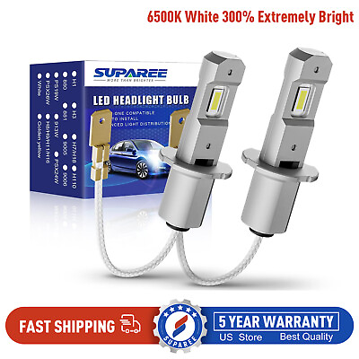 #ad SUPAREE H3 LED Headlight 40W 12000LM Fog Light Bulb 6500K White Driving DRL Lamp $22.79
