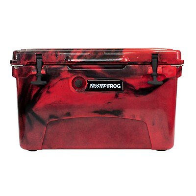 #ad Frosted Frog Red Camo 45 Quart Cooler Heavy Duty Ice Chest $249.99