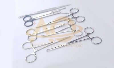 #ad General Surgery Instruments Set of 8 Pcs $59.99