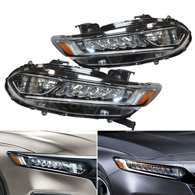 #ad For 2018 2020 Honda Accord W LED DRL Signal Headlight Assembly Pair RHamp;LH $208.57
