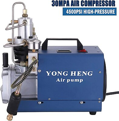 #ad YONG HENG High Pressure Air Compressor Pump 110V 30Mpa 4500PSI Air Rifle PCP $340.50