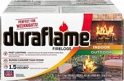 #ad Duraflame 2.5lb Indoor Outdoor Quick Light Fire Log for Camping Firepits 6 Pack $49.99