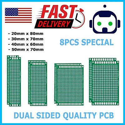#ad Double Side Universal PCB Prototype Board Printed Circuit Protoboard DIY Solder $8.99