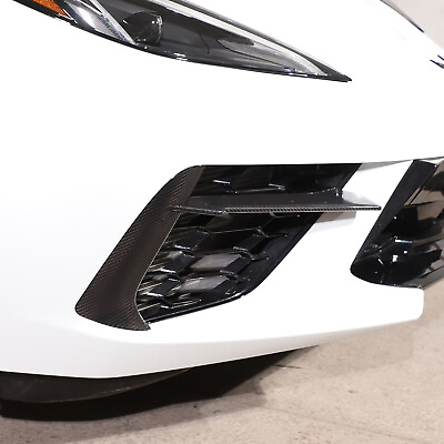 #ad Real Carbon Front Grille Bumper Insert Trim For C8 Corvette Z51 Coupe HTC 2020 $235.99