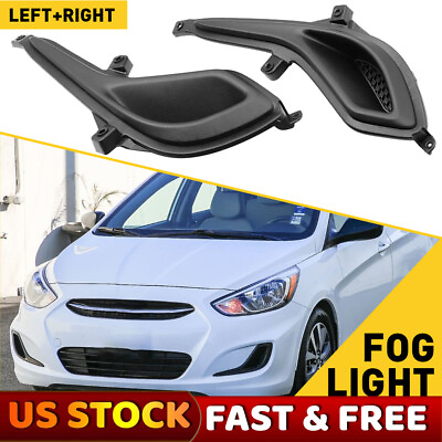 #ad Front Bumper Insert Fog Light Cover LeftRight Fit For 2012 2017 Hyundai Accent $15.99