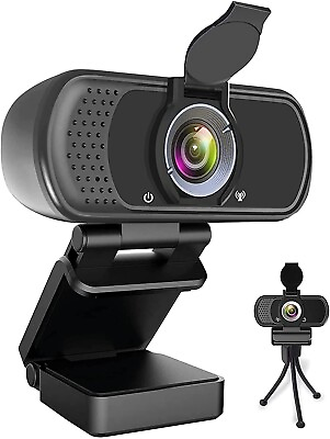 Webcam HD 1080PWebcam with MicrophoneWebcam with Privacy Shutter and Tripod $28.49