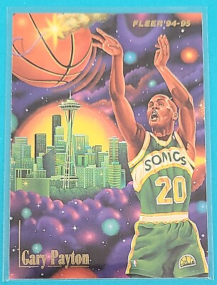 #ad 1994 95 Fleer Pro Visions INSERT #7 Gary Payton Seattle BASKETBALL Card D $3.49