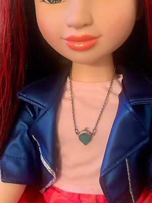#ad 18 inch Fashion Doll Jewelry • Cute Green Blue Acorn Pendant Doll Necklace $7.00