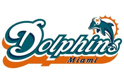 #ad Miami Dolphins Decal Vinyl Car Sticker Wall Cornholes Graphics $4.39