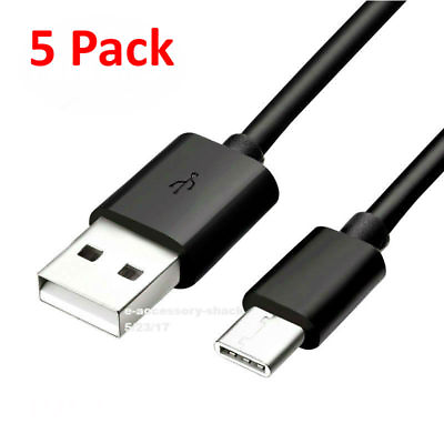 #ad 5x Black Type C Rapid Charge Cable USB C Fast Power Sync Charging Cord Charger $8.97