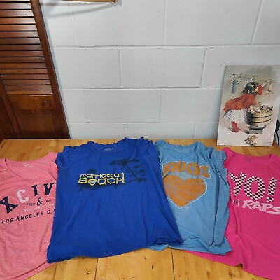 #ad Old Navy Women#x27;s Graphic Shirts XL XXL Lot 4 Shirts $14.99