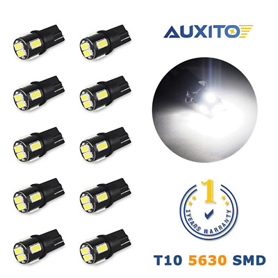 #ad 10X T10 194 W5W LED Interior Light Bulbs Door License Plate Light Bulb White $7.99