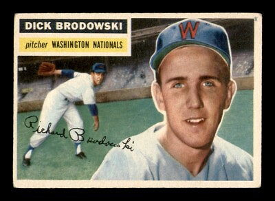 #ad 1956 Topps Set Break #157 Dick Brodowski VG *OBGcards* $3.99