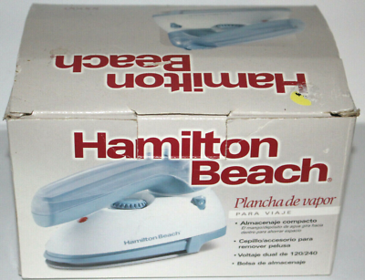 #ad Hamilton Beach 2 in 1 Iron Small Travel Iron w Steamer Attachment Dual Voltage $24.99