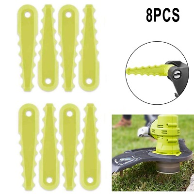#ad Blades For 2 in 1 String Head 8 pack Serrated For Ryobi Spare Accessories $8.25