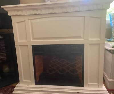 #ad #ad Artesian Infrared Electric Fireplace Mantel Package in White 52quot; $1900.00
