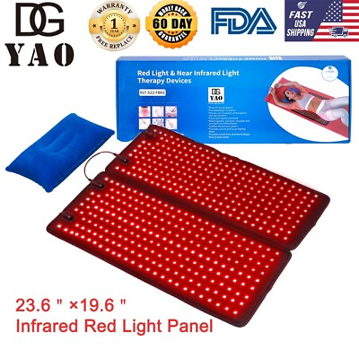 #ad DGYAO Red Light 880 Infrared Light Therapy Pad Panel For Full Body Pain Relief $253.99