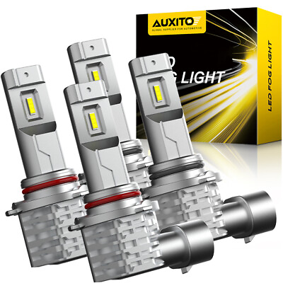 #ad 4x 9006 LED AUXITO 9005 Headlight High Bulbs Low Beam Kit Extremely White M4 USA $39.99