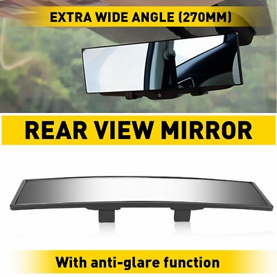 #ad Universal 270mm Wide angle Convex Interior Car Clip On Truck Rear View Mirror US $12.99