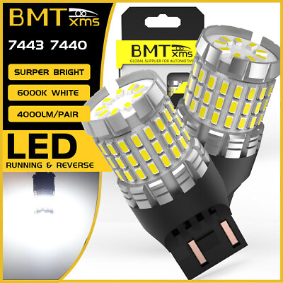 #ad For Ram 1500 2500 3500 2013 2023 7440 7443 White LED Backup Reverse Light Bulbs $13.99