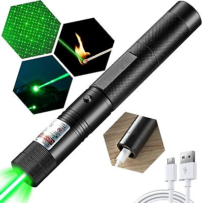 #ad 2000Miles 532nm Green Laser Pointer Pen Visible Beam Light Lazer Rechargeable $5.99