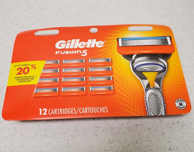 #ad Gillette Fusion 5 Razor Blade refills New Pack of 12 Cartridges Factory Sealed $27.49
