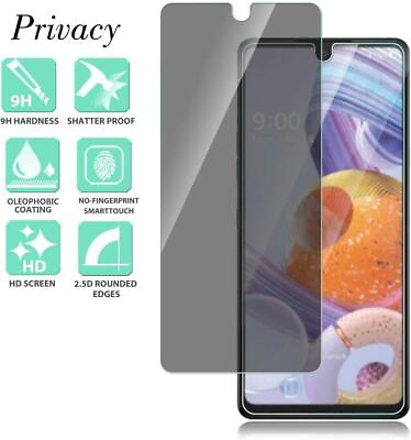 #ad New Full Coverage Privacy Anti Spy Glass Screen Protector For LG Stylo 7 6 5 4 $4.99