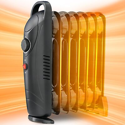 #ad Portable Radiant Electric Oil Filled Space Heater 700W w Adjustable Thermostat $59.79