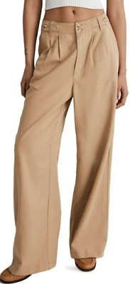 #ad Madewell The Harlow Wide Leg Pants Acorn Size 6 Women#x27;s Color quot;Seed Khakiquot; $34.99