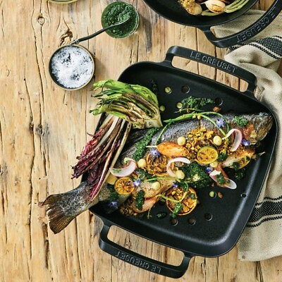 #ad Le Creuset Alpine Outdoor Collection Square Grill Basket BELOW RETAIL $100.00