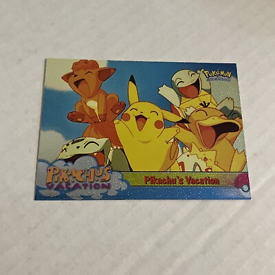 #ad Pikachu#x27;s Vacation #42 SANDPAPER Foil Topps BLACK LOGO POKEMON CARD NM M $16.99