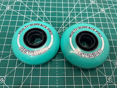 #ad 2 Revision Multi Surface Pro In line Skate Wheels 80mm. New. B3 $11.99