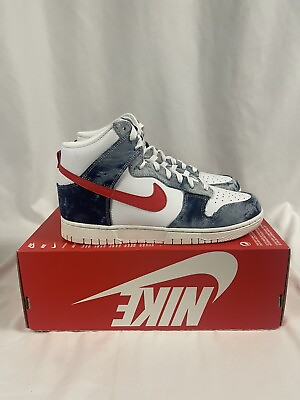 #ad Nike Dunk High Washed Denim Pack Multi Color DV2181 900 Women’s Size 7 NEW $169.99