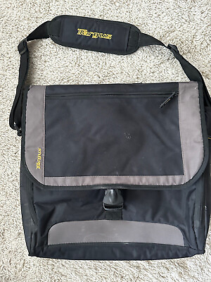 #ad TARGUS Black Gray Messenger Laptop Computer Bag Padded Strap Pockets TSM148US $8.86