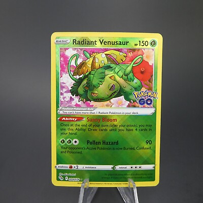 #ad Radiant Venusaur 004 078 Holo Radiant Rare Pokemon GO Pokémon TCG Near Mint NM $5.29