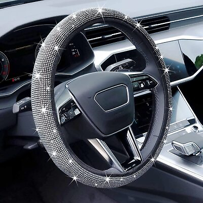 15quot; Car Steering Wheel Cover Crystal Bling Rhinestone Diamond for Women Girl $8.95