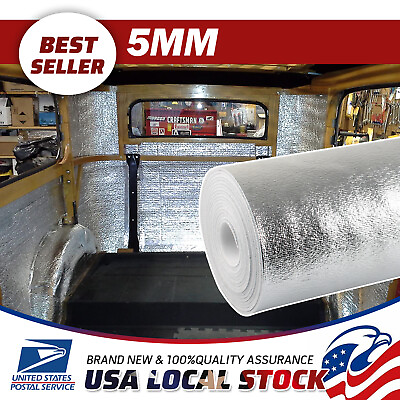 #ad 21.5sqft Car Thermal Sound Deadener Heat Shield Insulation Noise Reduce Mat $16.29