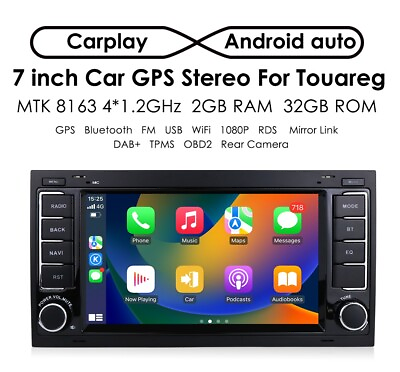 #ad For VW Touareg 2004 2011 Android 12 7quot; Car GPS Stereo Radio Player WiFi 4G MAP $135.00